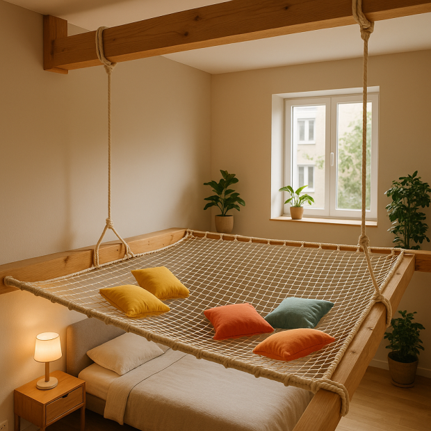 Filet suspendu mezzanine : transformez votre espace avec style et sécurité