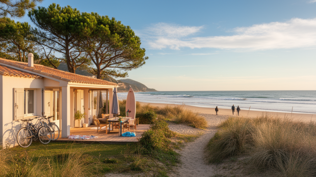 Maison de vacances en bord de mer dans le Sud-Ouest, près des dunes et de l’océan Atlantique
